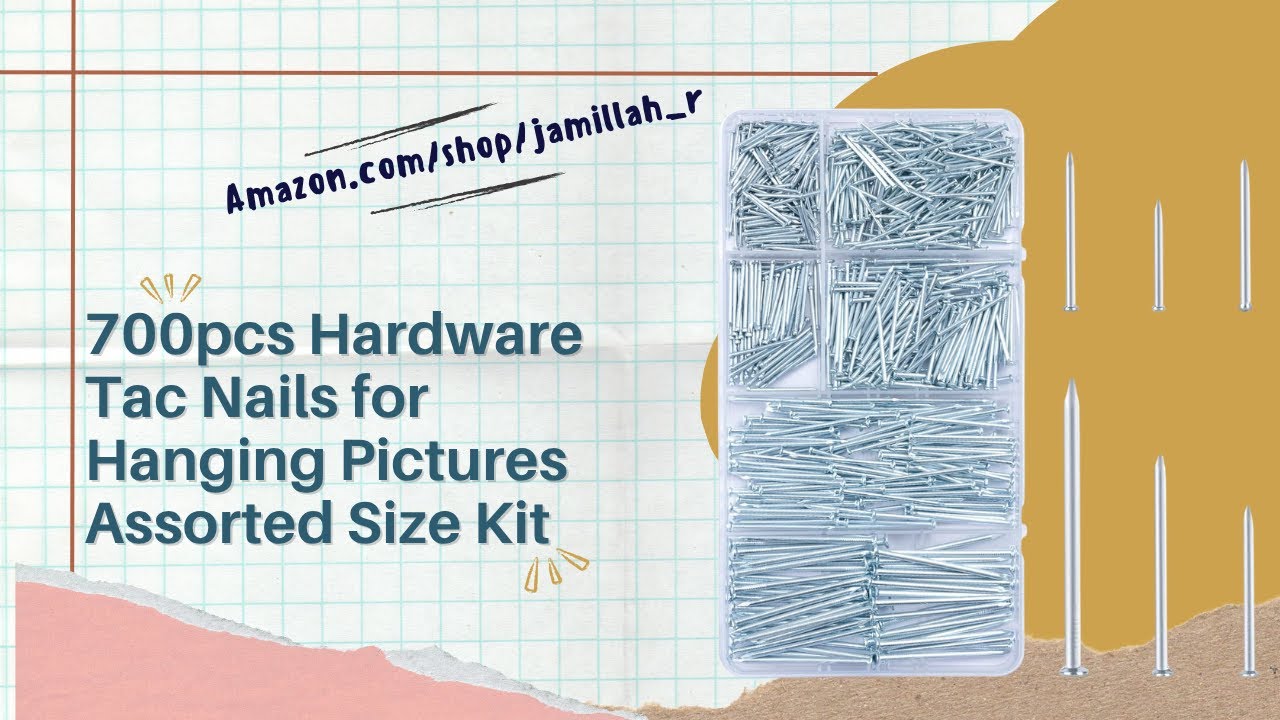 700pcs Hardware Nails Kit – Picture Hanging & Wood Finishing Set