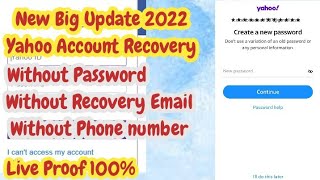 Yahoo mail old account recovery new trick 2022 | Recover your Yahoo account without any Verification