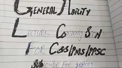 General ability lecture Series For CSS||PMS||PPSC||FPSC.