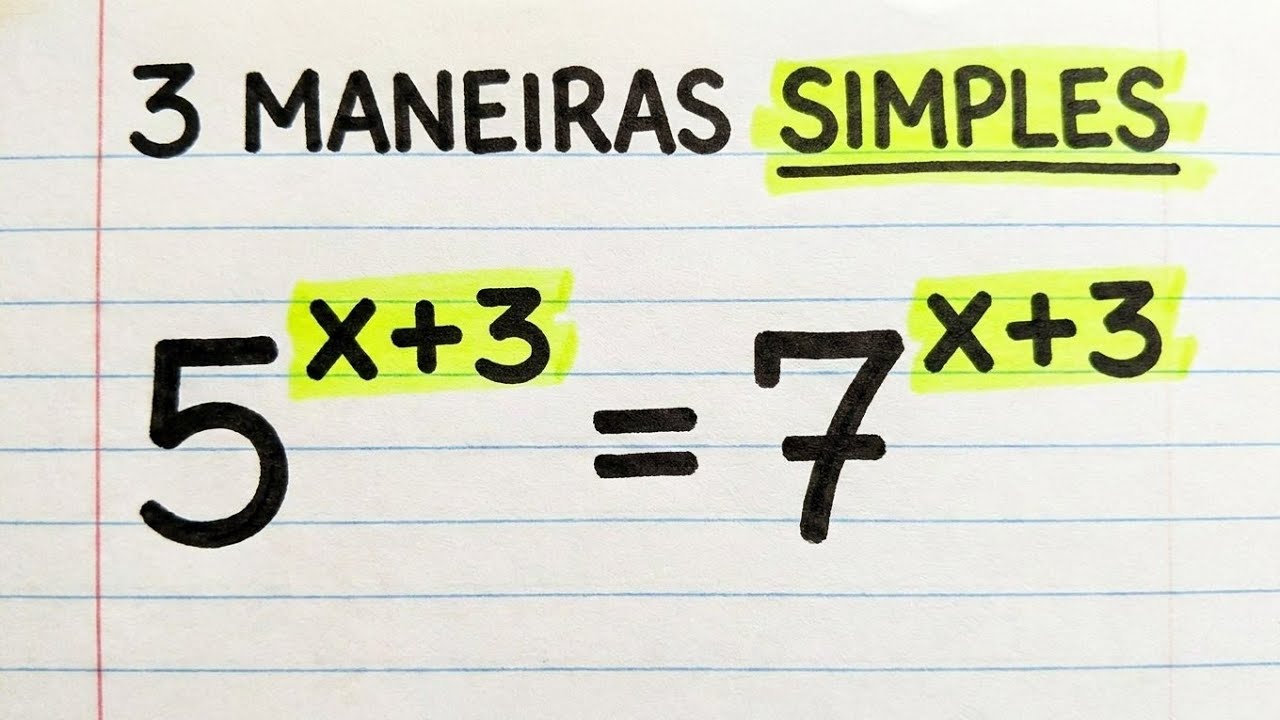 3 Maneiras de Resolver uma Equação Exponencial com Bases Diferentes