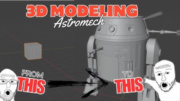 3D Blocking and Modeling Astromech in Blender Part 5 - BIG EYE, Nuts and Bolts