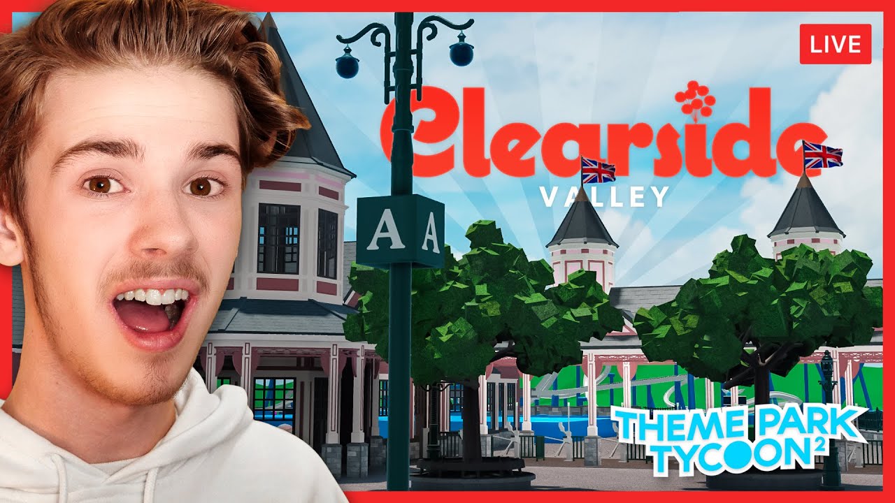🔴 BUILDING a Theme Park Tycoon 2 Park LIVE! (Clearside Valley) - YouTube