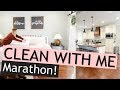 CLEAN WITH ME MARATHON 2019 | OVER 1 1/2 HOURS OF CLEANING | CLEAN THE HOUSE | Amy Darley