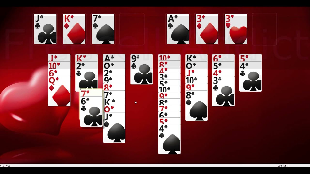 How to solve freecell game #829 - YouTube