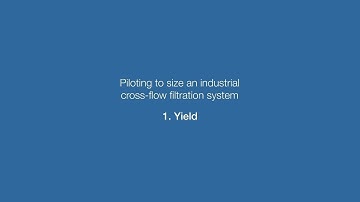 Piloting to size and industrial cross-flow filtration system / 1 - Yield