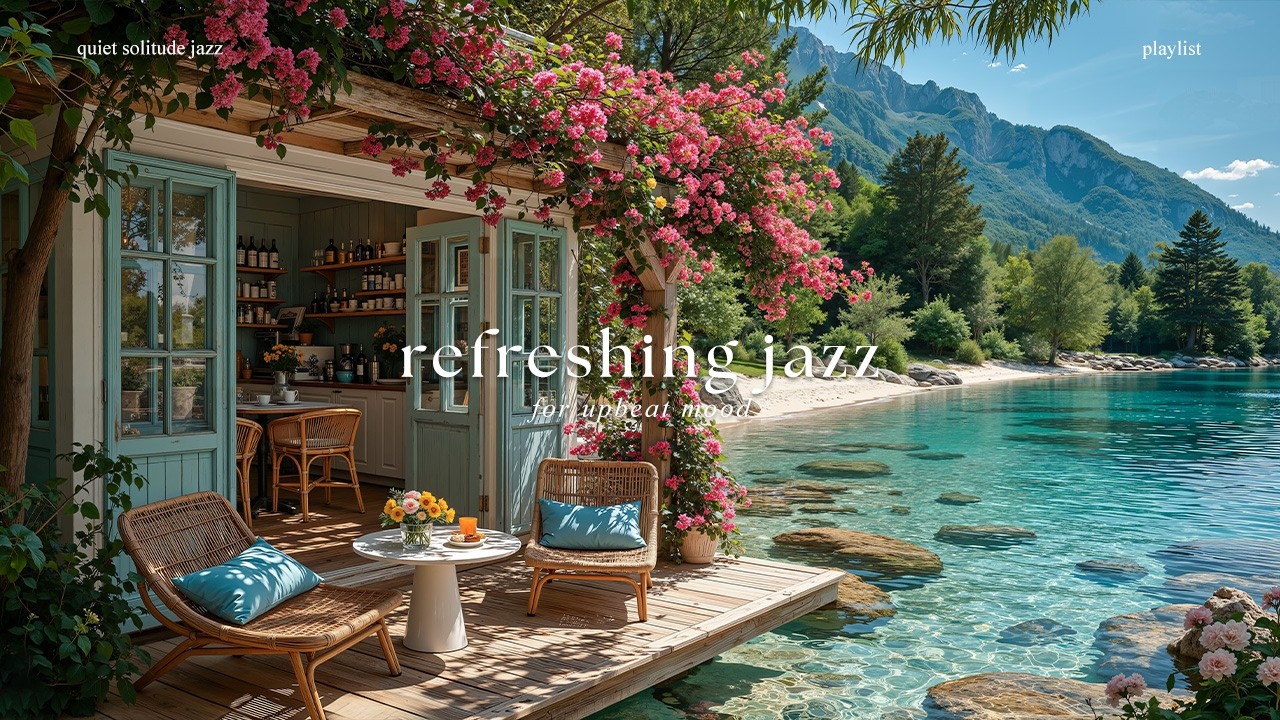 Освежающий Джаз На Романтическом Балконе У Моря — Бодрящее Настроение Под Нежный Джаз И Умиротвор...