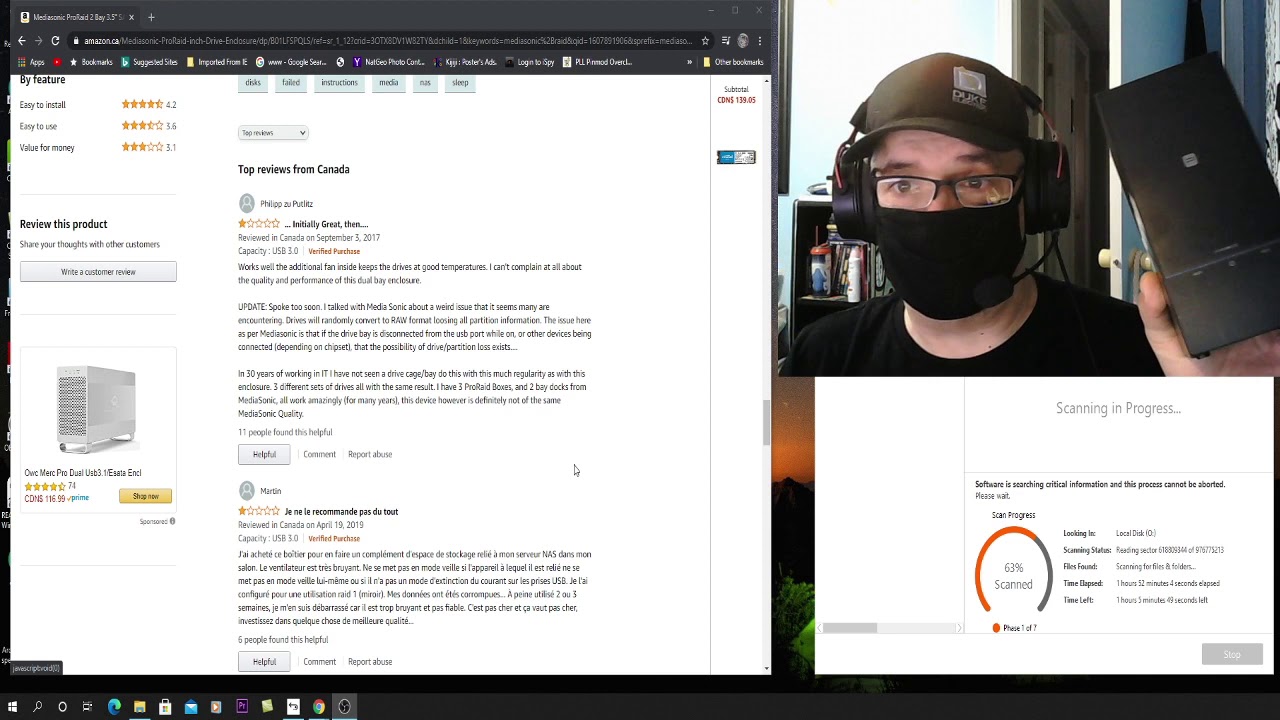Mediasonic ProRaid 2*failed deleted partitions*