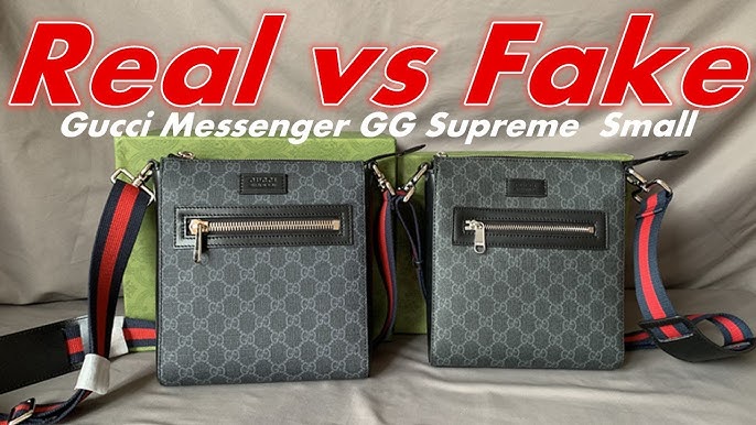 Real vs Fake Gucci Messenger GG Supreme Small Bag from Suplook 