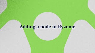 Adding nodes on Ryzome Profile