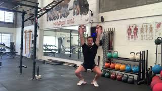 Double Kettlebell Overhead Squats demonstration