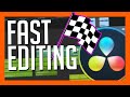 THE FASTEST WAY TO EDIT in DaVinci Resolve 16 - Editing Tips and Shortcuts