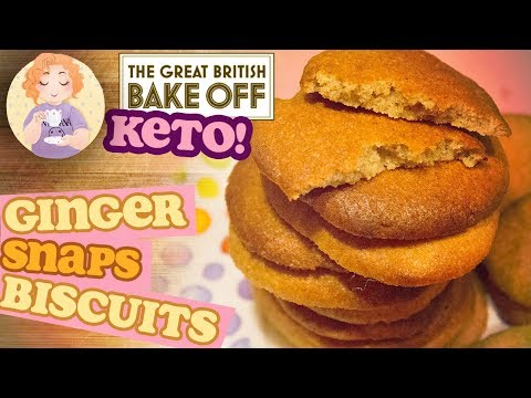 Low Carb Gingerbread Cookies 'Ginger biscuits' GingerSnaps Keto from The Great British Bake Off Fina