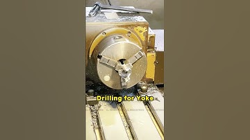 Drilling for stainless steel u-joint yoke #universaljoint #cnc #cardan