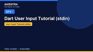 Dart User Input (stdin) Tutorial | Flutter Ep 6