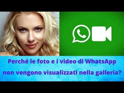 Perché le foto e i video di WhatsApp non vengono visualizzati nella galleria?