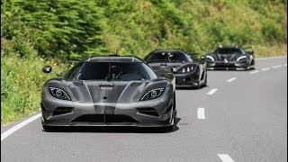 Koenigsegg Ghost Squadron 2018 - FLAMES BRUTAL SOUNDS and more !