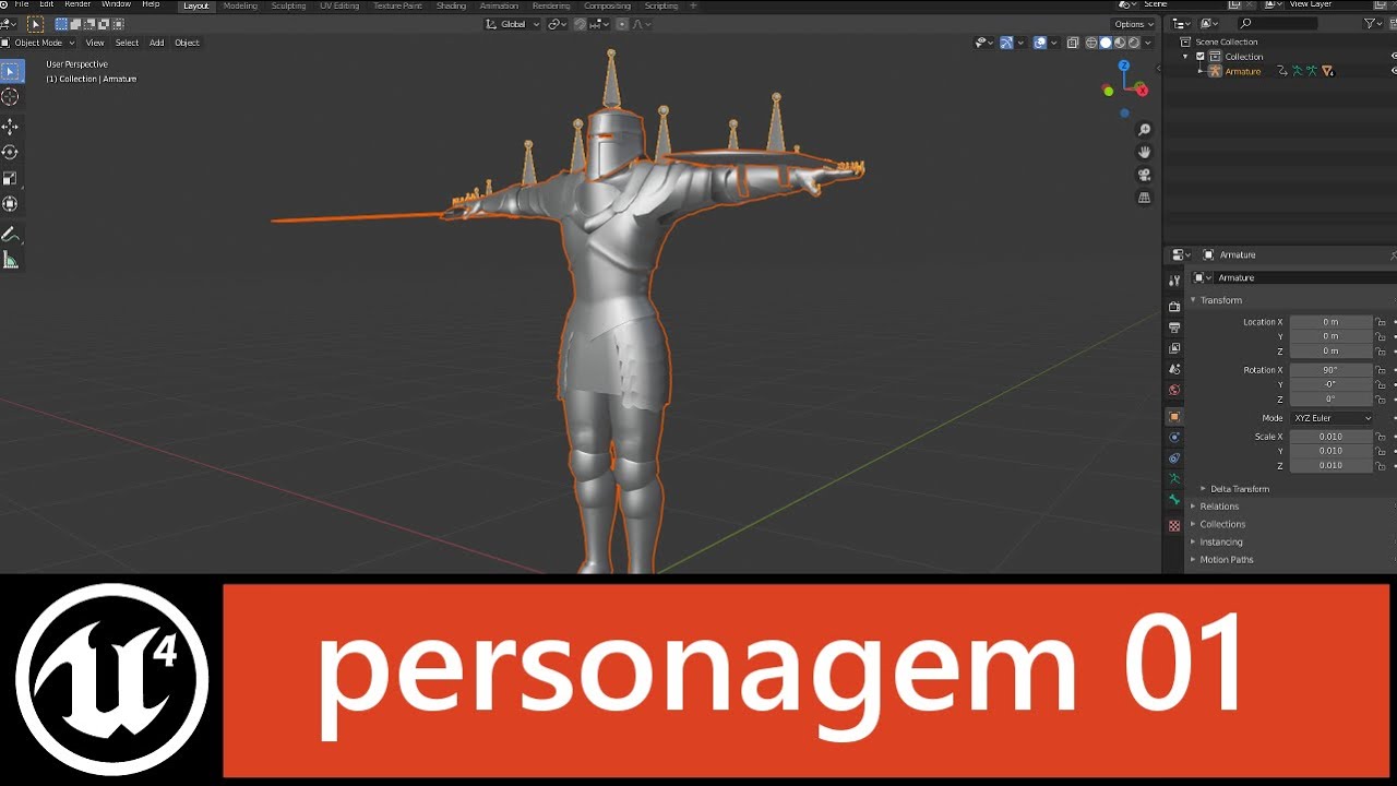 Unreal Engine português - Personagem - 01- importando FBX - YouTube