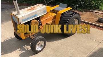 Cub Cadet 102 Pulling Tractor Start and Drive