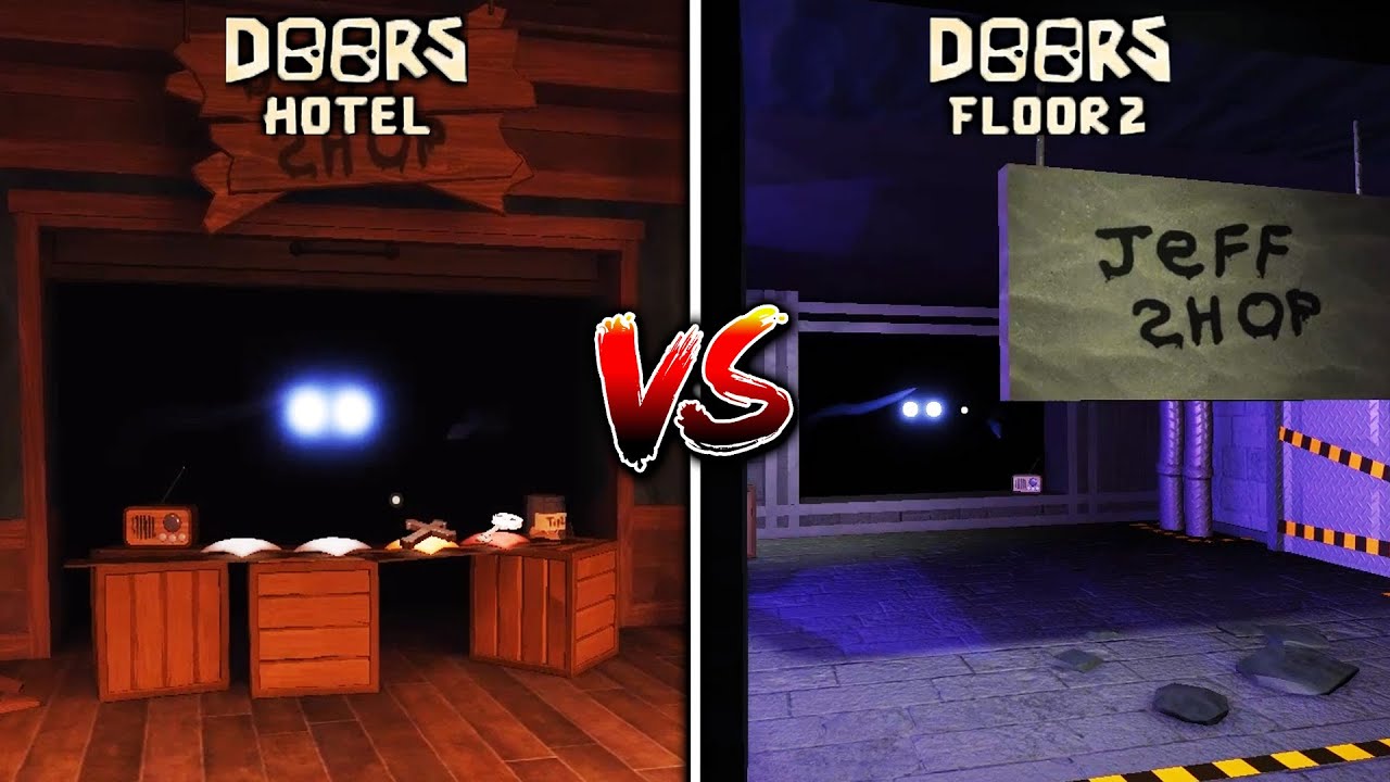 DOORS Hotel Jeff's Shop vs DOORS Floor 2 YouTube