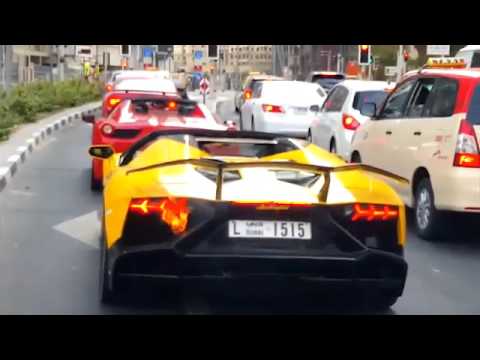 Lamborghini Aventador Catches Fire On The Streets Of Dubai!