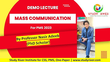 Mass Communication for PMS 2023 (Demo Class)