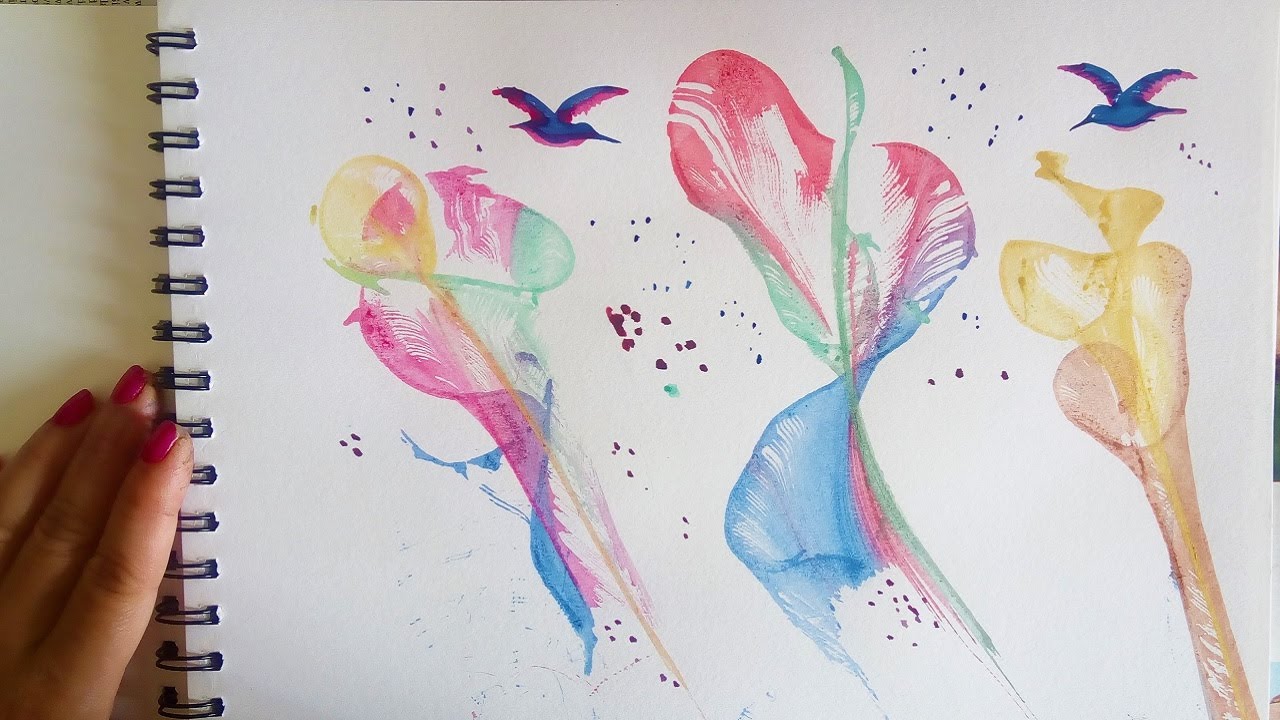 Pull string art hacks with watercolor | Testing viral art hacks | Watercolor painting hacks