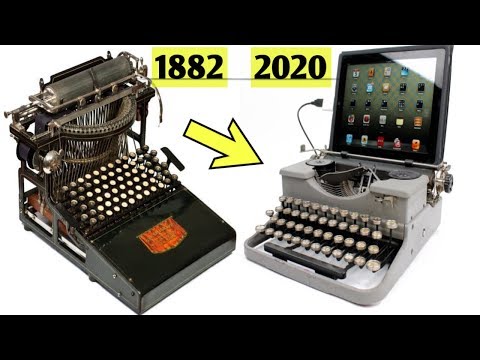 تکامل ماشین‌های تحریر 1829 - 2020 | تاریخ نویسندگی