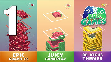 Juicy Stack - 3D Tile Puzzlе Gameplay Walkthrough #1 (Android, IOS)