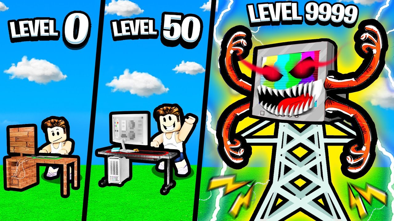 GETTING THE HIGHEST COMPUTER LEVEL in Roblox Custom Pc!