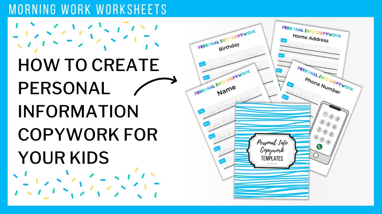 Teach Kids Their Phone Number Educational Printables YouTube