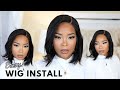 Glueless Lace Frontal Bob Wig Install Ft, LuvMe Hair