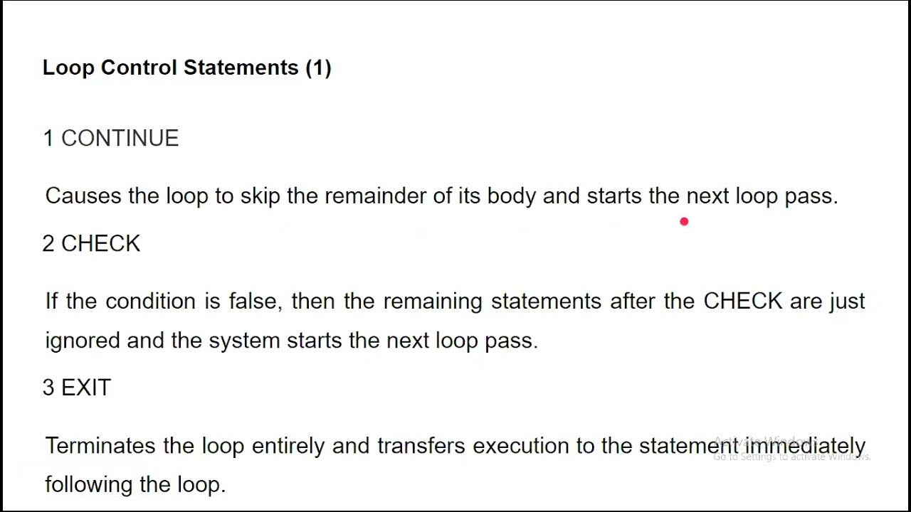 SAP ABAP Loop Controls by Dr A B Pawar - YouTube