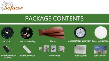 Sofocor Low profile Ceiling Fan Installation video - - 52144 /52143