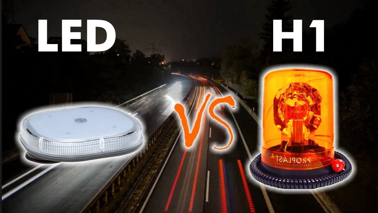 LED vs. H1 - Kennleuchten Vergleich / Beacon comparison
