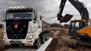 Build driveways across a 130 m long muddy field