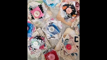 Fabric/Button Cluster Bookmarks