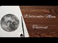 How To Paint Detailed Watercolour Moon