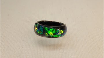 Opal uv resin ring - diy