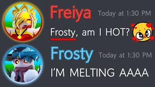 If Frosty Kit Met Fire FREIYA.. (Roblox BedWARS)