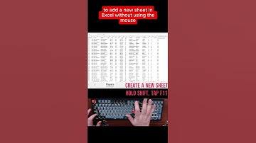 Add new sheet in Excel with shift F11 #excel #microsoftexcel #exceltips