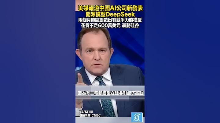 美媒：中國科技公司新發表開源模型DeepSeek 花費不足600萬美元 轟動硅谷#中國 #美國 #ai #人工智能 #google