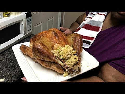 SoulfulT How To Make Turkey With Cornbread Dressing With Chicken