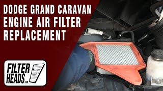 How to Replace Engine Air Filter 2016 Dodge Grand Caravan V6 3.6L | AF6165, TA36165