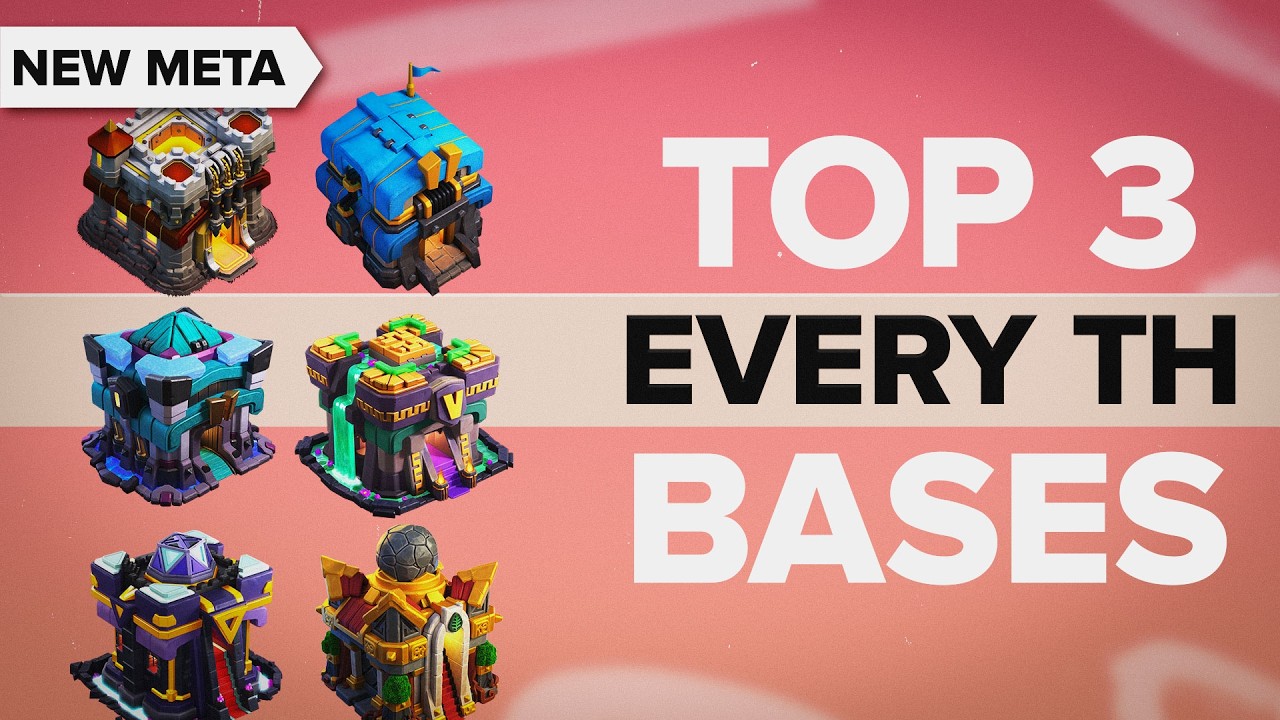 TOP 3 BASE Layouts Every Town Hall😍 NEW META (War/CWL/Trophy/Hybrid ...