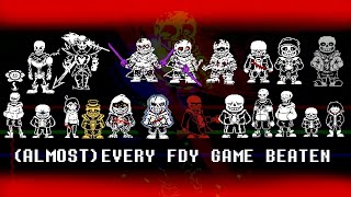 (OUTDATED NEW VIDEO LINK IN DESCRIPTION) Almost EVERY FDY GAME COMPLETED (UnderTale Fangames)