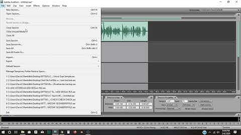 How to Export audio in Adobe Audition 3.0