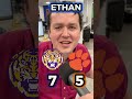LSU vs. Clemson: WHO YA GOT In College Football Week 1? #shorts #cfb #lsu #clemson
