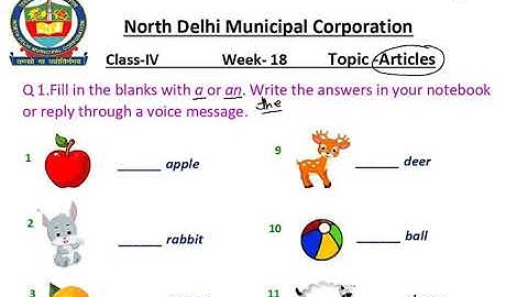 Ndmc class 4th English worksheet week 18 II Thrusday 08102020