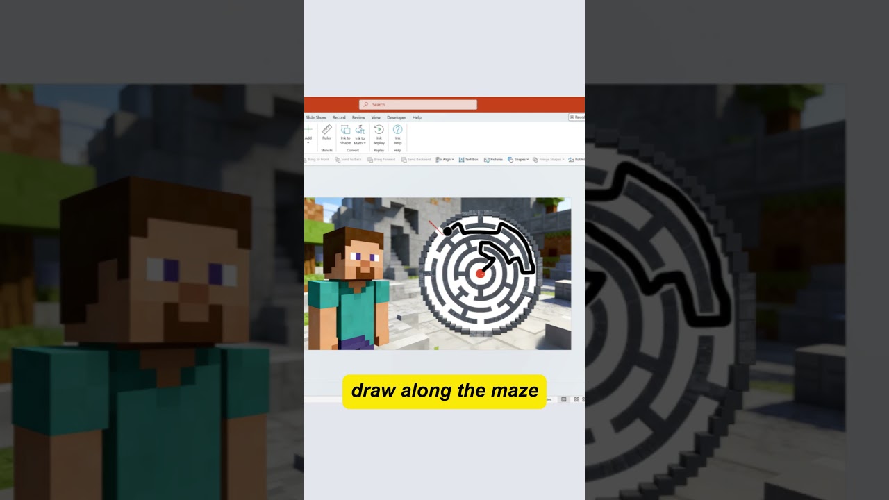 The PowerPoint 'Hidden Animation' You Didn't Know Existed. 🧠 #powerpoint #minecraft
