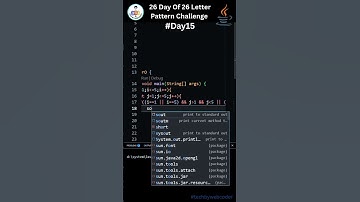 Day 15: How To Print O Alphabet Shape Using Star In java (For Beginner) || 26 Days of Code